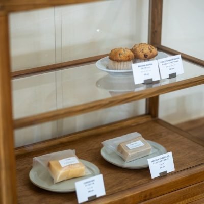 Co-working space's breads and muffins