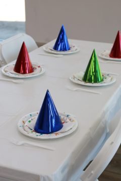 colorful birthday hats